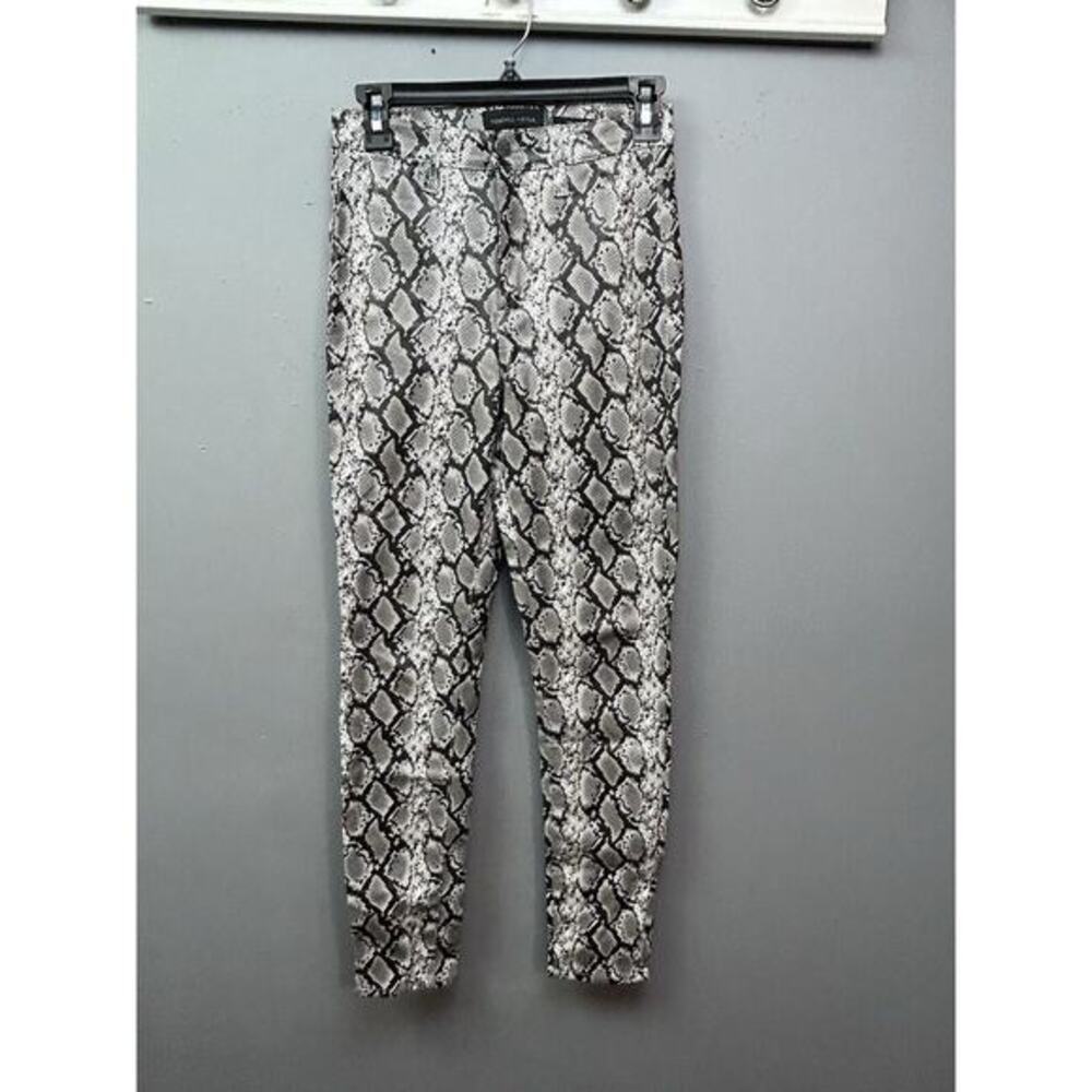 Kendall + Kylie The‎ Skyscraper Boomerang Faux Leather Snakeskin Pants Womens 26
